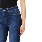Jeans donna a zampa con dettaglio gioiello