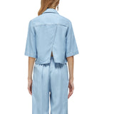 Camicia donna boxy in denim lyocell