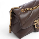 Borsa a tracolla piccola Love Bag Puff in nappa trapuntata