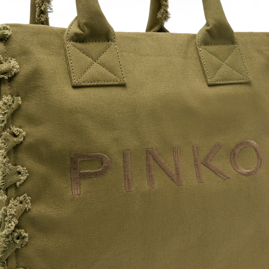 Borsa donna a mano media Beach Shopper in canvas riciclato