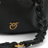 Borsa Clutch a spalla grande in pelle con logo Love Birds