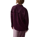 Camicia donna con inserto in raso jacquard