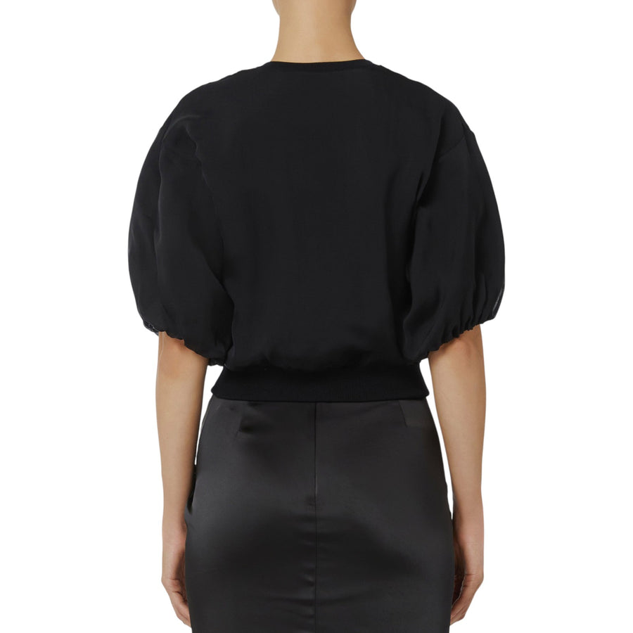 Cardigan donna in voile con bottoni gioiello