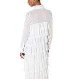 Camicia donna in georgette con balze