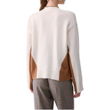 Cardigan donna color-block in lana