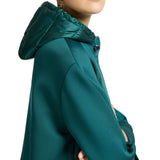 Caban donna in tessuto scuba