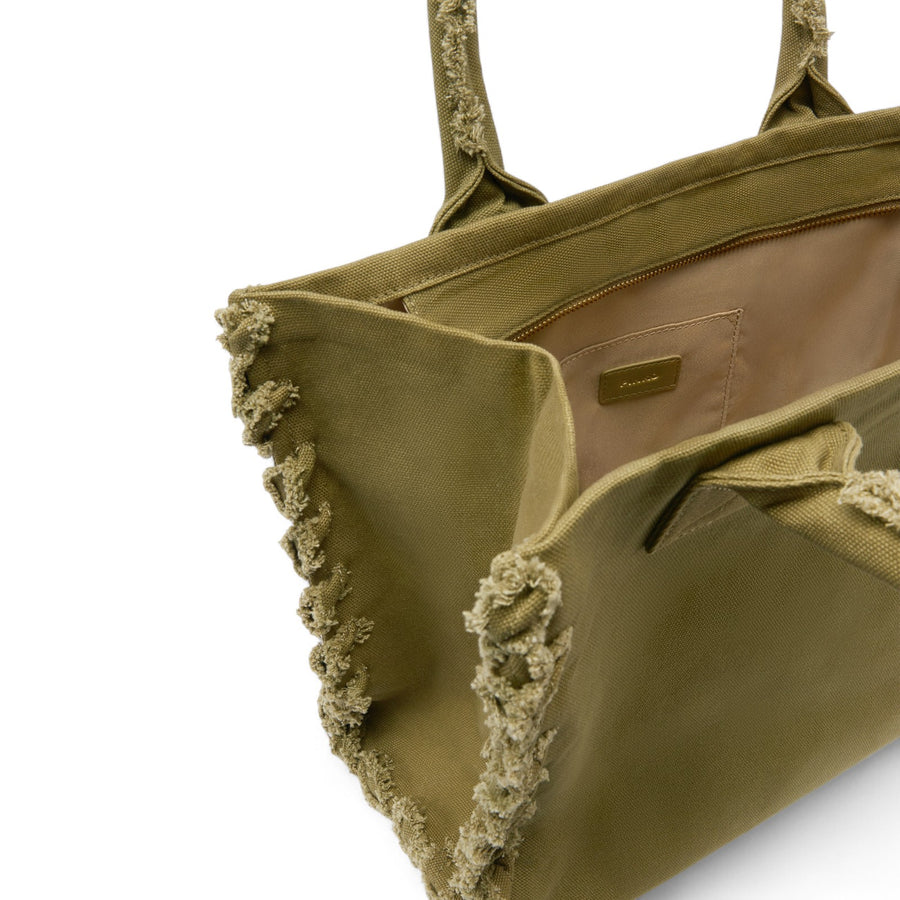 Borsa donna a mano media Beach Shopper in canvas riciclato