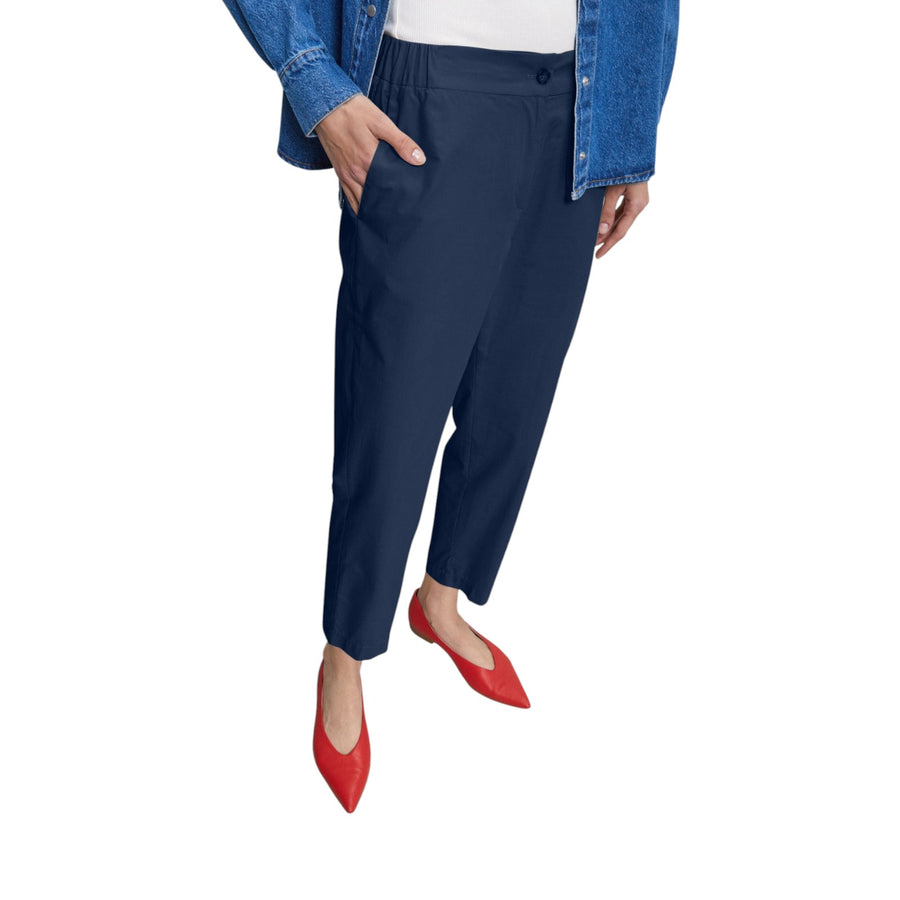 Pantalone donna alla caviglia in popeline