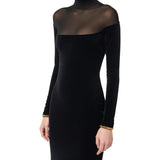 Abito donna Red Carpet in velluto e jersey