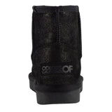 Stivale donna da neve pelle scamosciata glitterata