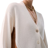 Cardigan donna color-block in lana