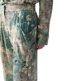 Pantaloni donna in raso stampato