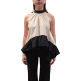 Top donna asimmetrico con nodo