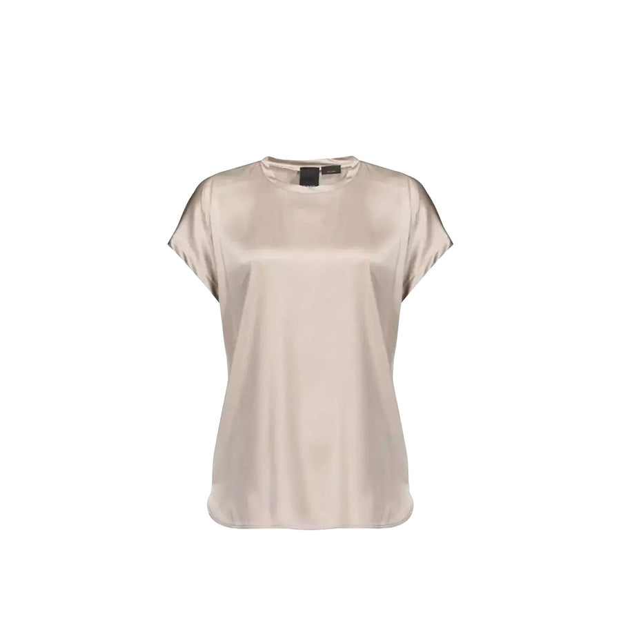 Blusa donna a maniche corte in misto seta