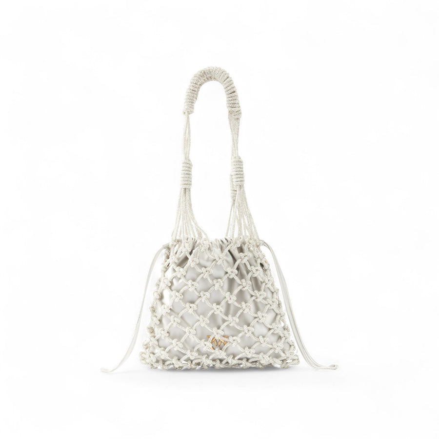 Borsa donna a spalla piccola con micro strass