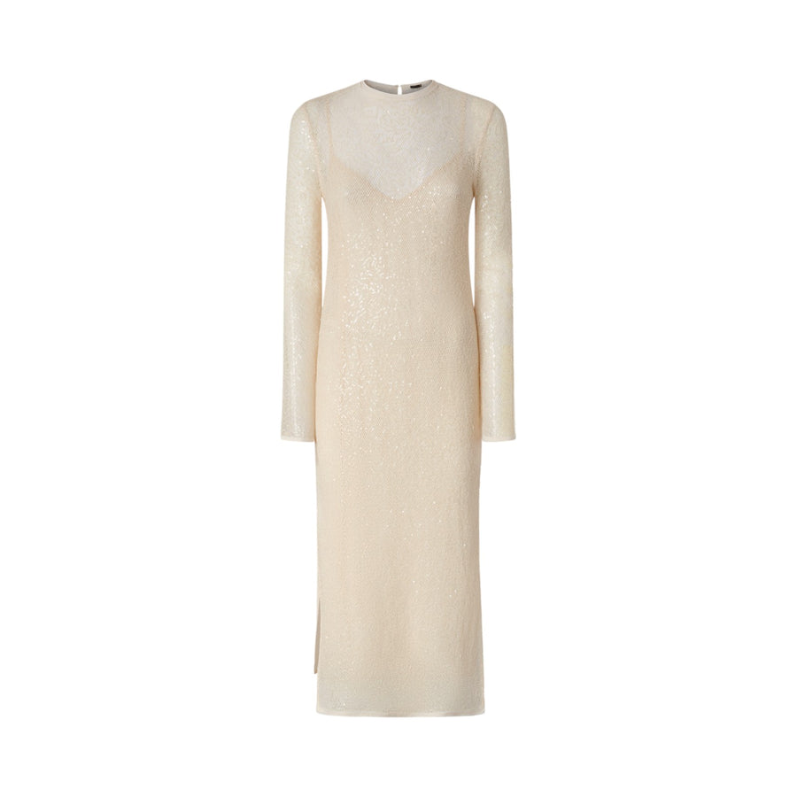 Abito donna midi rete paillettes