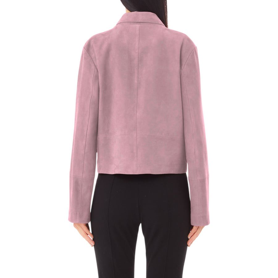 Giacca donna boxy in camoscio