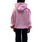 Felpa donna con cut out e ricami