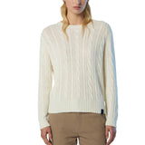 Maglione donna girocollo a trecce