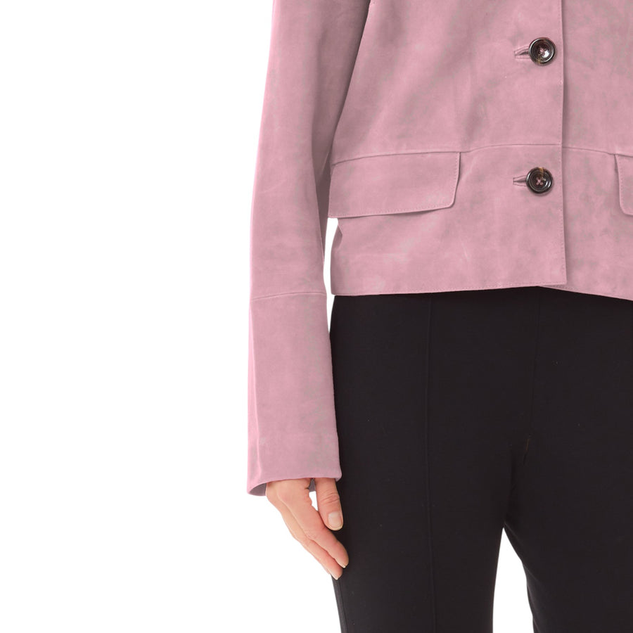 Giacca donna boxy in camoscio
