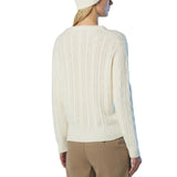 Maglione donna girocollo a trecce