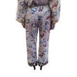 Pantaloni donna stampa macchinine