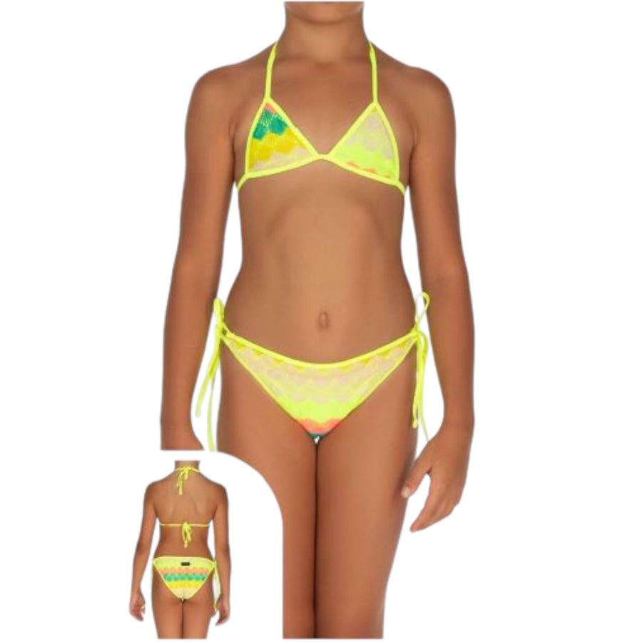 Bikini triangolo con slip regolabile bimba