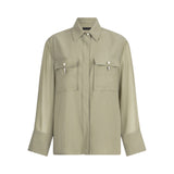 Giacca donna overshirt in gabardina