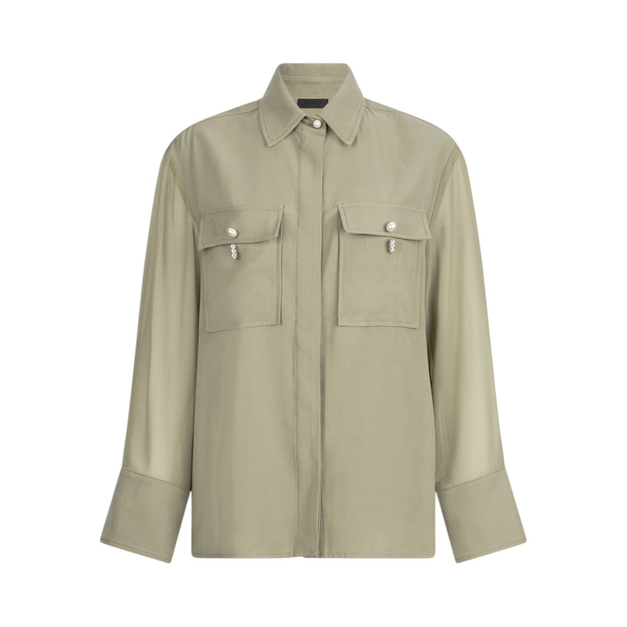Giacca donna overshirt in gabardina