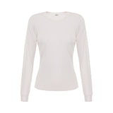 Maglia donna in lana con micro-logo jacquard