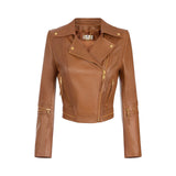 Giacca donna biker in pelle