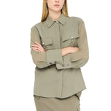 Giacca donna overshirt in gabardina
