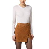 Maglia donna in lana con micro-logo jacquard