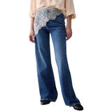 Jeans donna flare con bandana