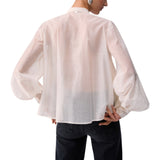 Blusa donna con ricami gioiello