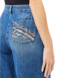 Jeans donna a gamba ampia
