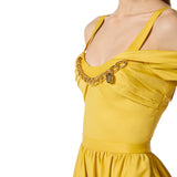 Abito donna in cotone stretch con catena gioiello