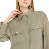 Giacca donna overshirt in gabardina