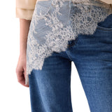 Jeans donna flare con bandana