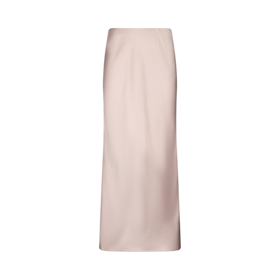 Gonna donna lunga rosa in raso