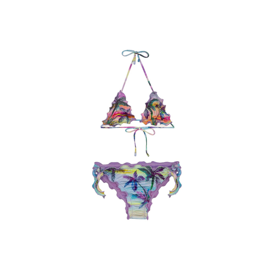 Bikini triangolo e slip nodi regolabile sundown bimba