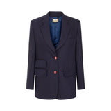 Giacca donna in fresco lana gessato