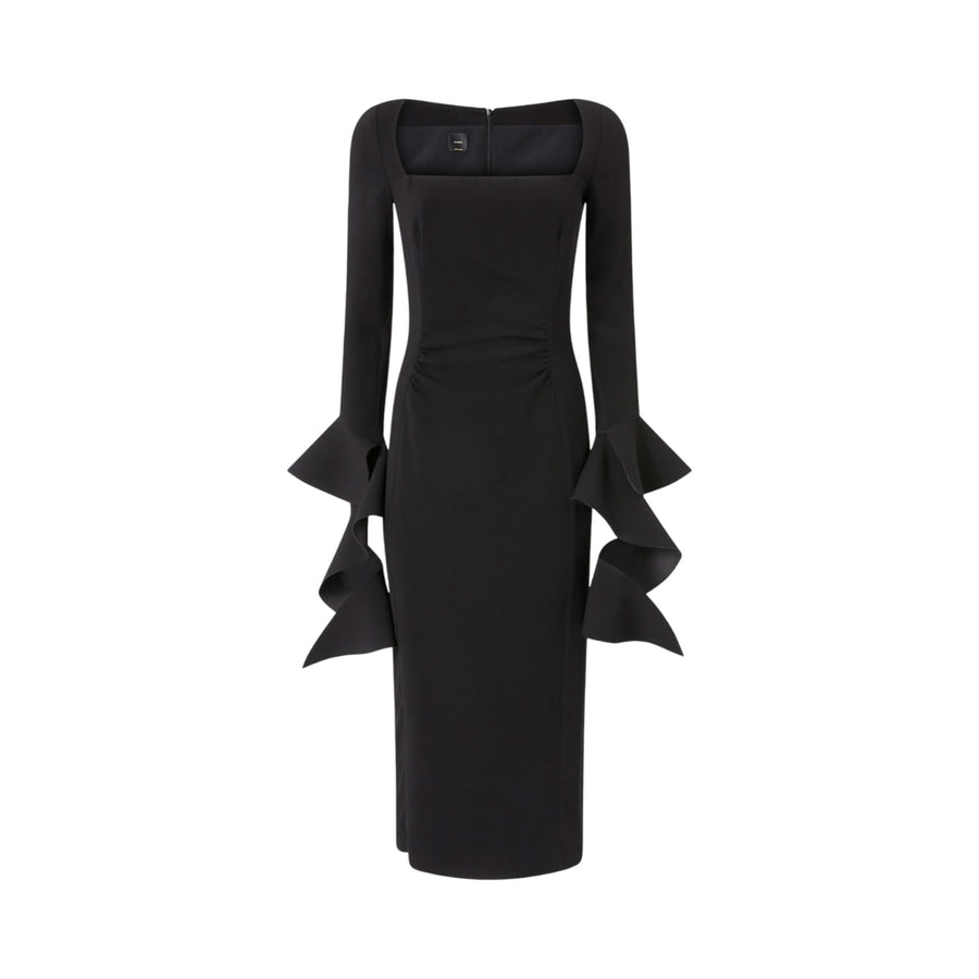 Abito donna aderente con volant