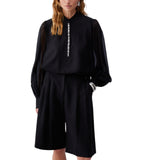 Blusa donna con ricami gioiello