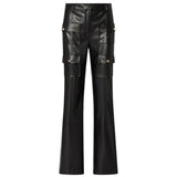 Pantaloni donna in tessuto spalmato
