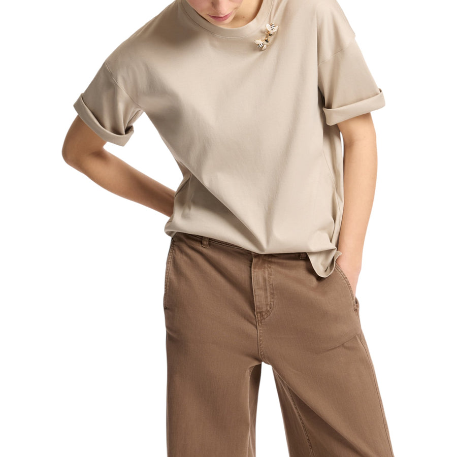 T-shirt donna con applicazioni