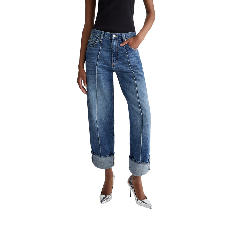 Jeans donna straight cropped