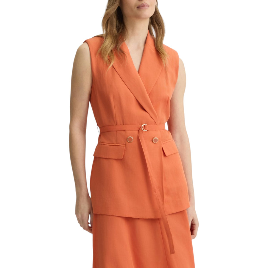 Gilet donna in misto lino