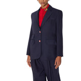 Giacca donna in fresco lana gessato