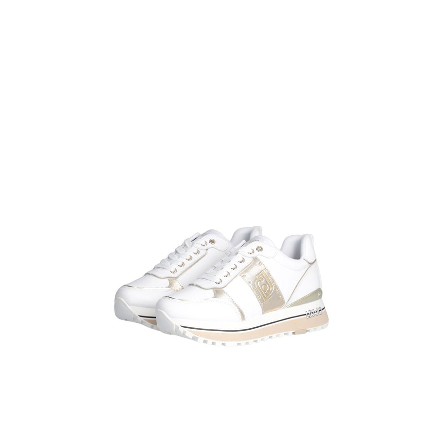 Sneakers donna bianche platform in pelle